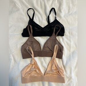 🖤EUC NEGATIVE BRA LOT SIZE 2 Sieve/Glacé black/taupe/buff